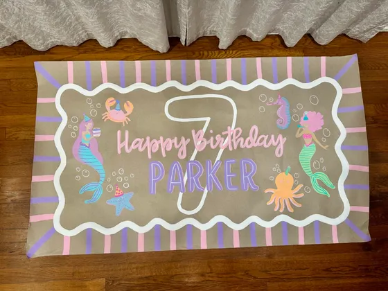 Hand-painted custom banner by SATX Painted Banners