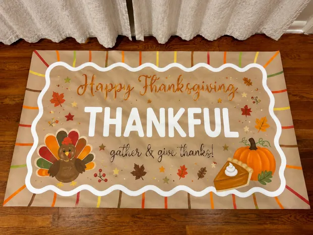 Halloween hand-painted banner example
